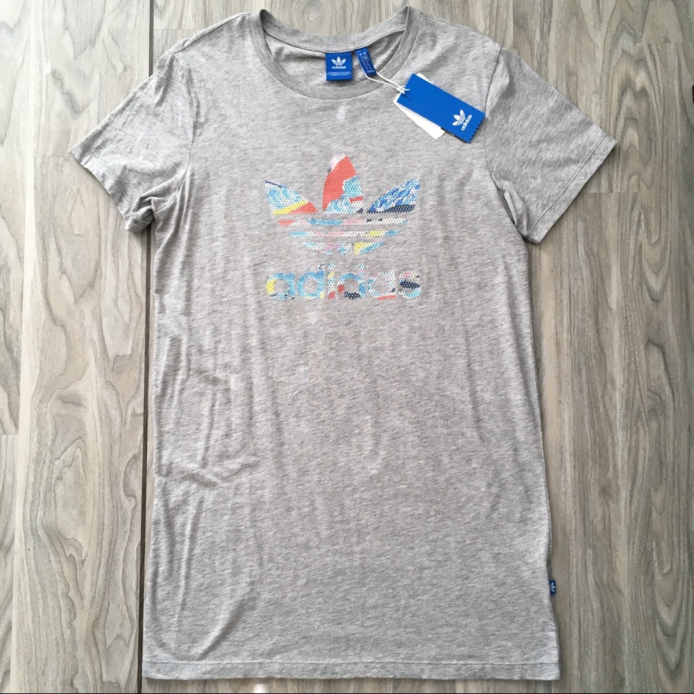 Adidas grey Trefoil dress nwt - Picture 2 of 6